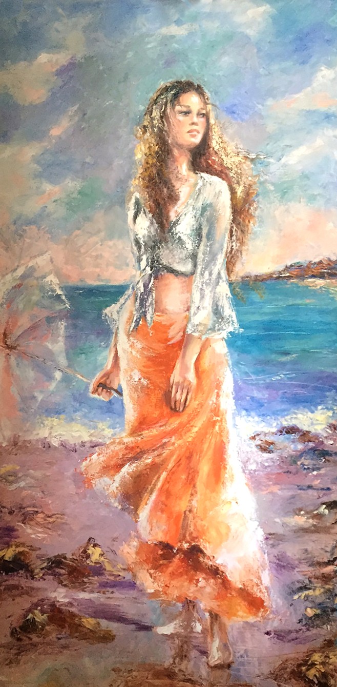 Liana Gor - SUNNY DAY 24x48 - Oil on Canvas